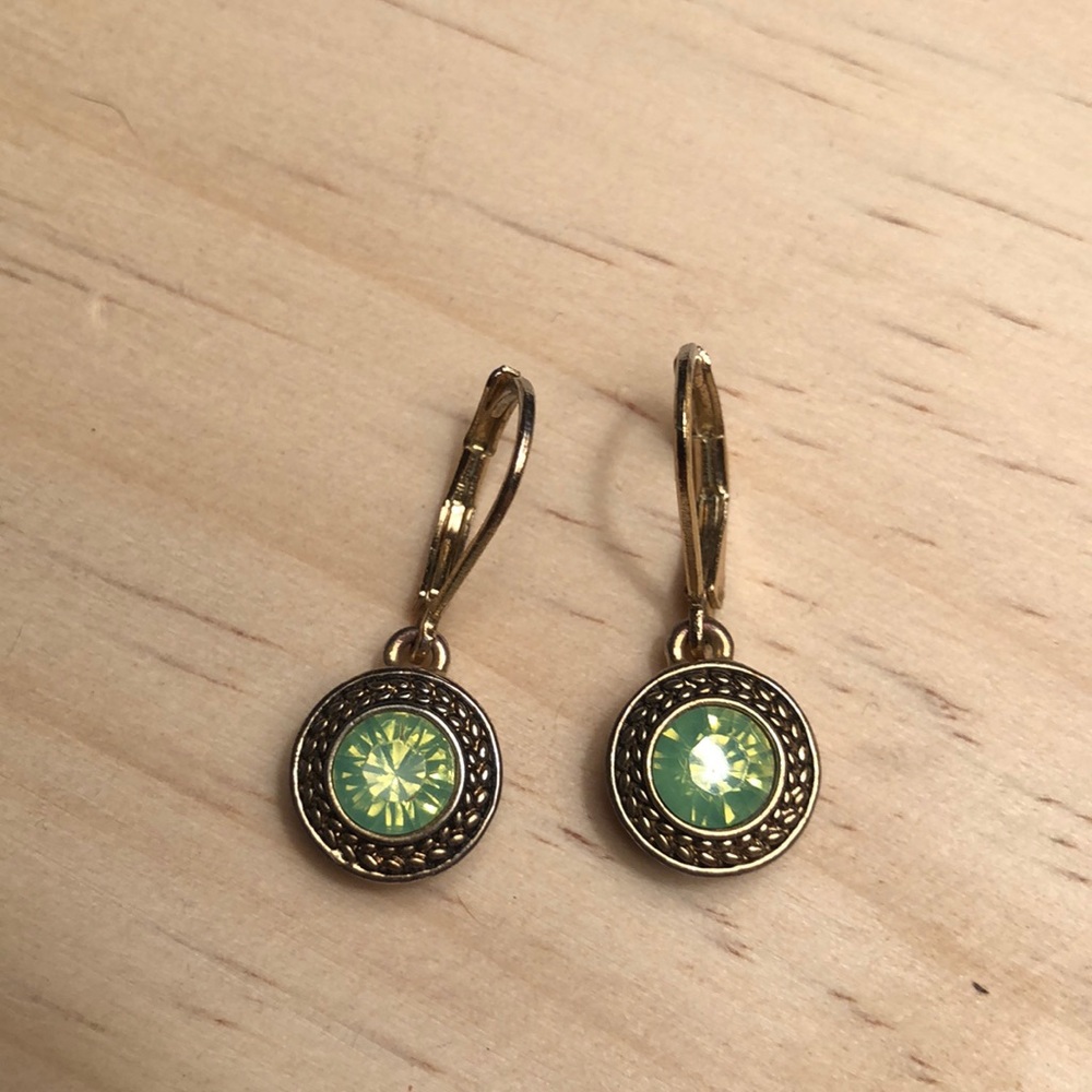 Pale green earrings